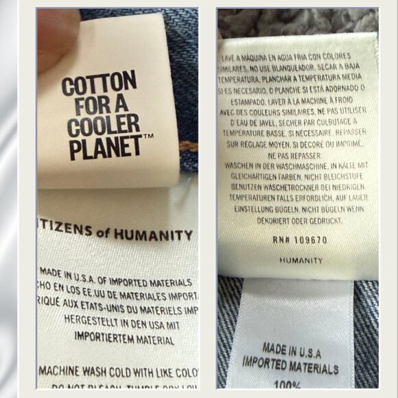 Citizens of Humanity Ayla Cargo Jeans Zenith Medium Wash Wide Leg Size 29 - Picture 12 of 16